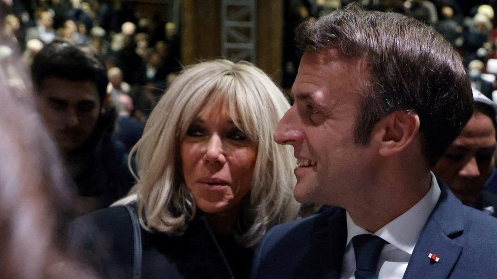 Emmanuel Macron y Brigitte Trogneux