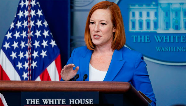 Jen Psaki, vocera de la Casa Blanca. / jornada.com.mx