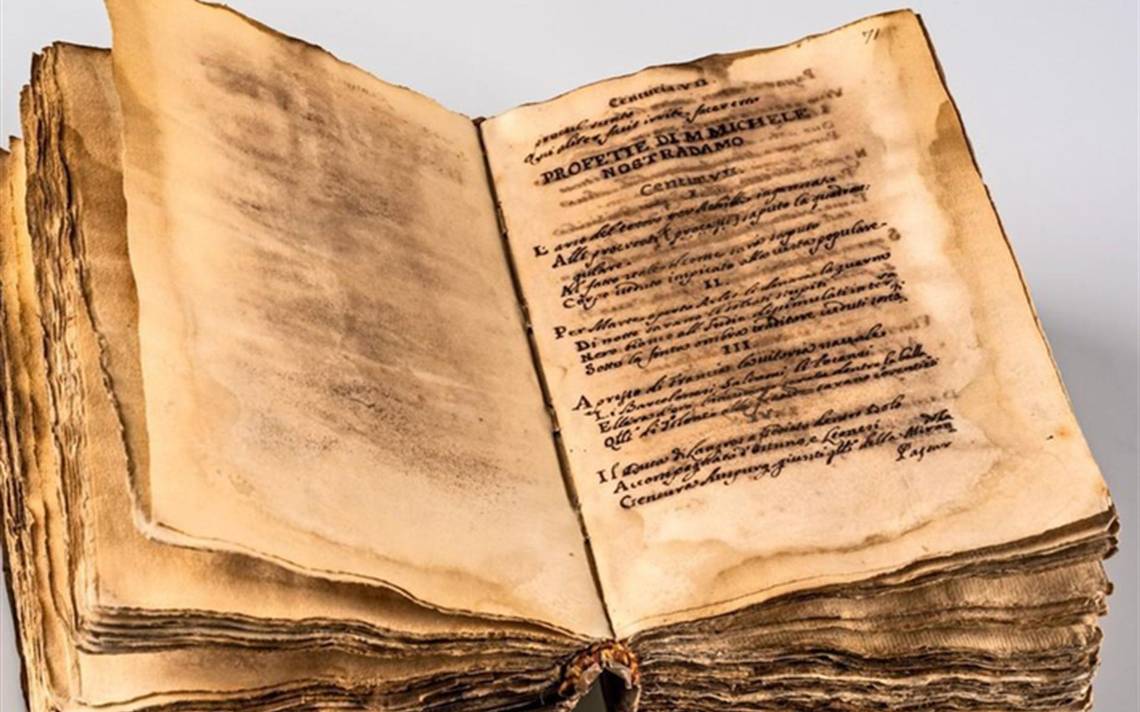 Italia recupera un manuscrito de"Las profecías" de Nostradamus Italia recupera un manuscrito de